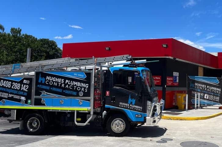Service truck — Plumbing Contractors in Brisbane, QLD