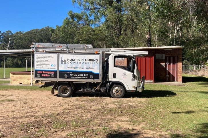 Service truck — Plumbing Contractors in Glass House Mountains, QLD