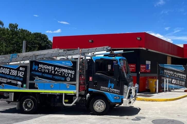 Service truck — Plumbing Contractors in Narangba, QLD