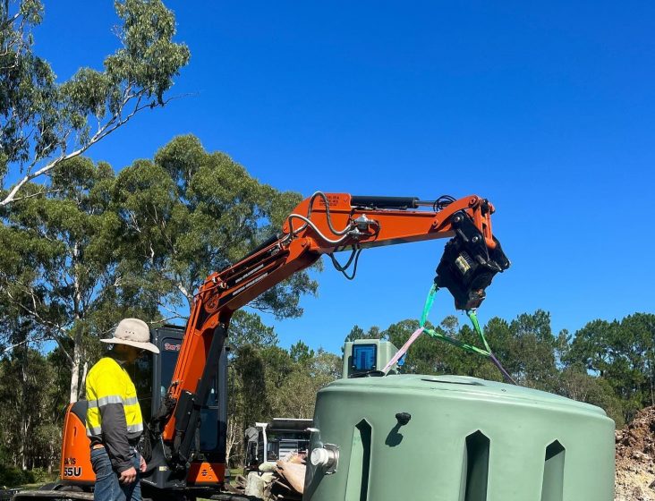 Septic tank installation — Plumbing Contractors in Brisbane, QLD