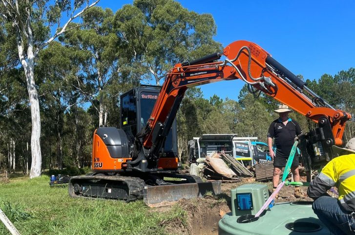 Septic tank installation — Plumbing Contractors in Morayfield, QLD