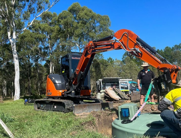 Septic tank installation — Plumbing Contractors in Brisbane, QLD