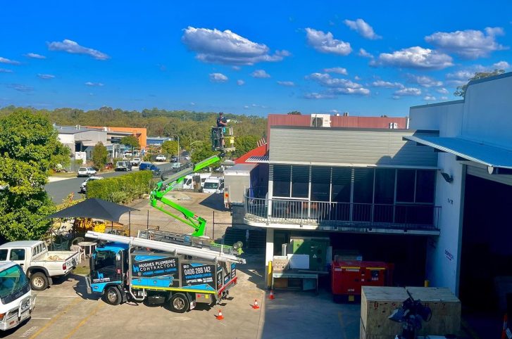 Plumber service truck — Plumbing Contractors in Narangba, QLD