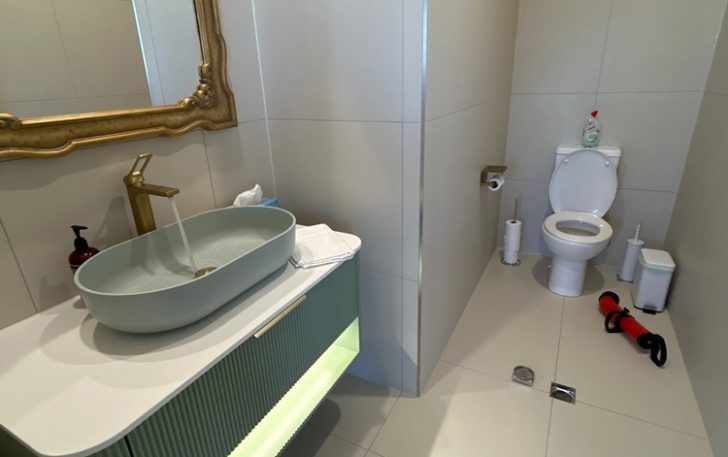Bathroom with Sink and Toilet