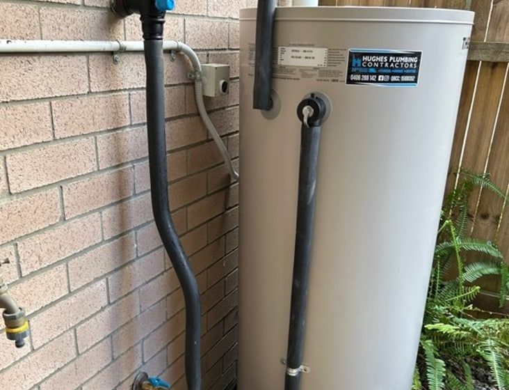 Newly Installed Hot Water System — Plumbing Contractors in Landsborough, QLD